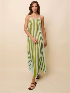 Solid & Striped The Kaylee Dress Sky Chartreuse (Size XS)